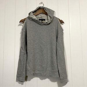 JASMINE & Julianna Distressed Cold Shoulder Hoodie size S